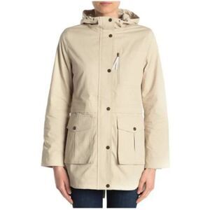 French Connection Women’s Jacket Hooded Anorak Coat Medium Khaki